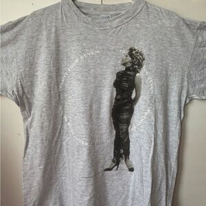 VINTAGE 1999 Tina Turner Gray Graphic TOUR T-Shirt